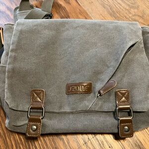 S zone Gray and Brown Messenger Bag